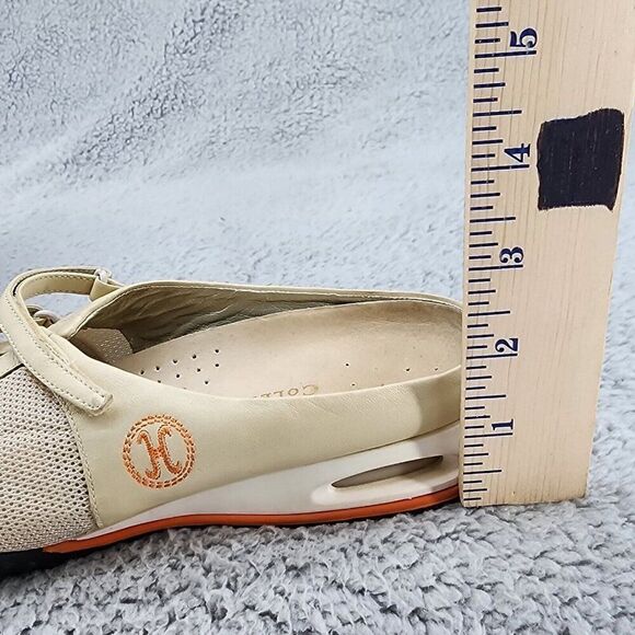 Vintage Cole Haan Womens Shoes Sz 9.5 B Tan Leather Slip On Mule Clogs Comfort - Picture 9 of 10